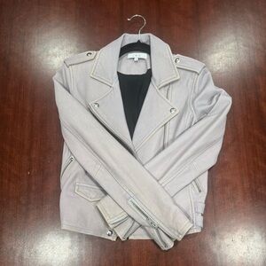 IRO Lilac (almost light Gray) Leather Jacket